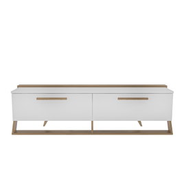 Hanah Home Soporte de TV Astrid Blanco y Nogal